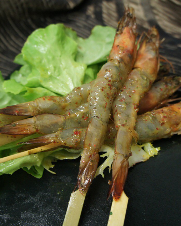 BROCHETTE DE GAMBAS MARINE