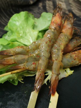 BROCHETTE DE GAMBAS MARINE