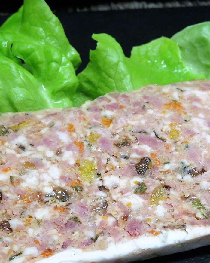 Terrine de canard aux pruneaux et abricots La Compagnie des Gourmets